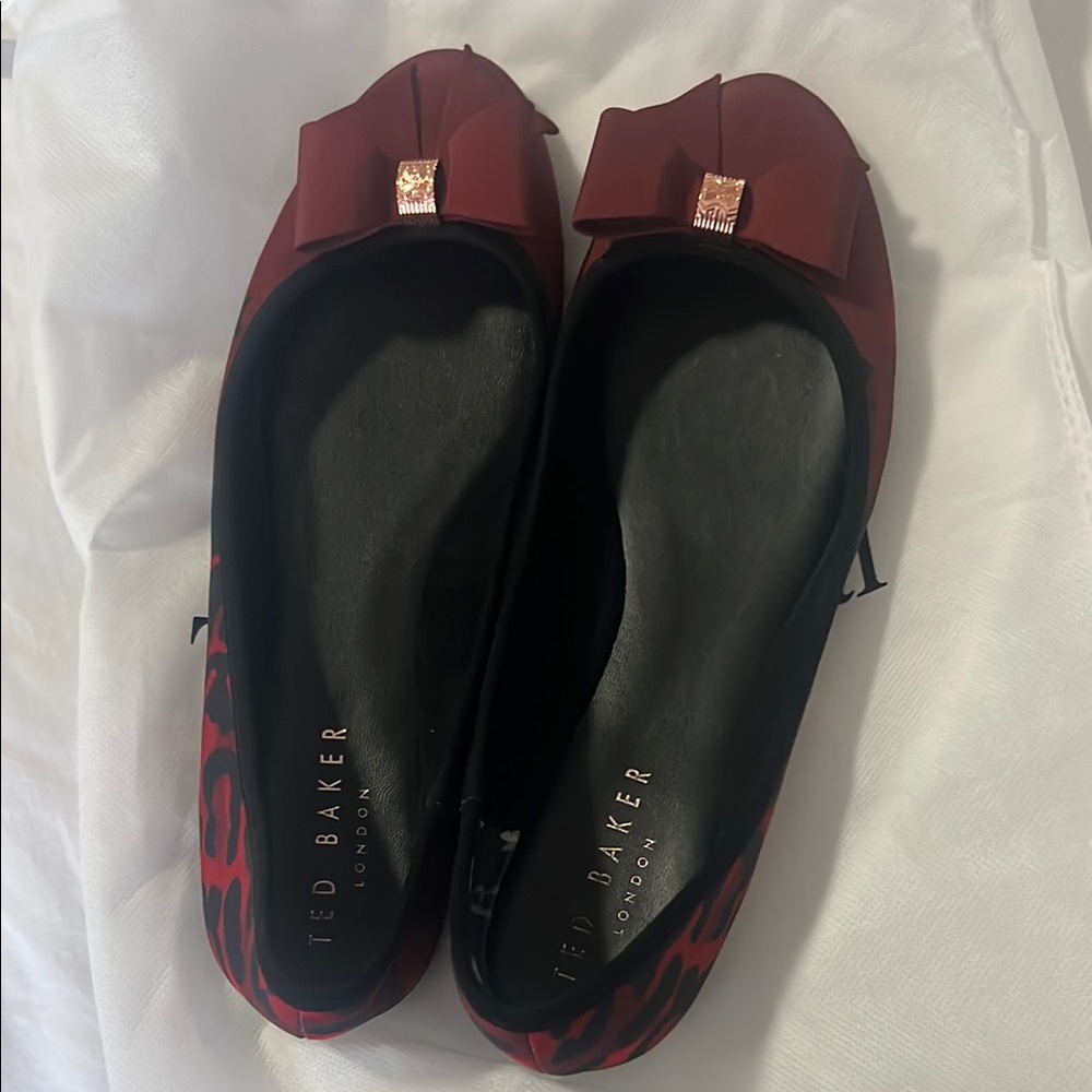 Ted Baker Red Bow Flats